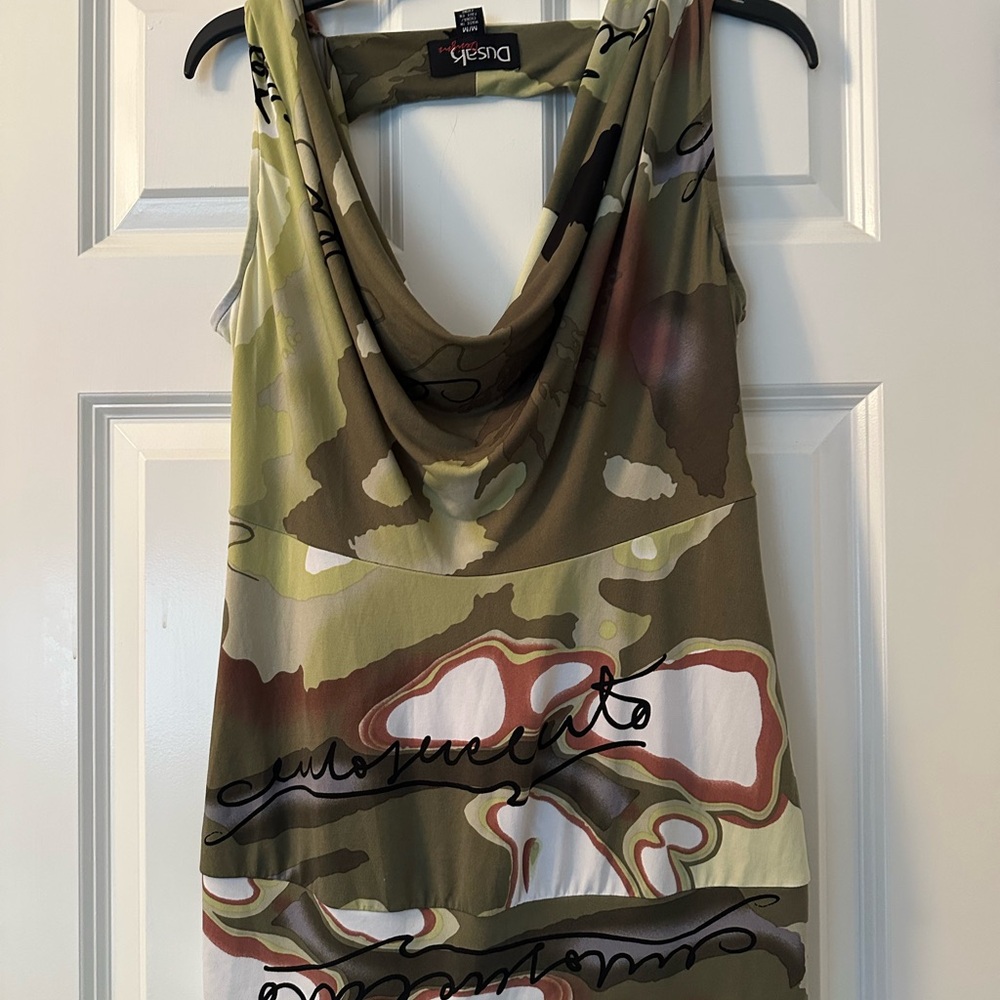 The Sak Women's Camouflage Cowl Neck Tank Top
